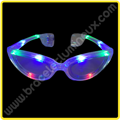 Lunettes LED Homme Femme Fête Noël Coloré allumer des lunettes de soleil