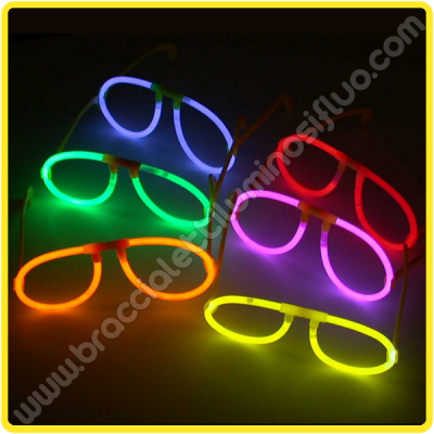 La Vida en Led Lot de 10 paire de lunettes lumineuses fluorescentes de type aviateur 