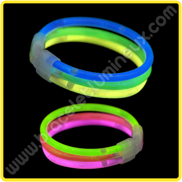 Bracelet Fluo, Bracelet Lumineux en lot de 100 - Couleur de Nuit