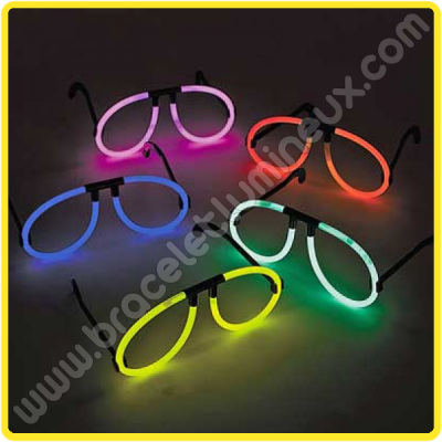 Lot de 50 lunettes lumineuses style aviateur Glow 