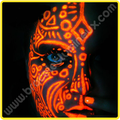 peinture visage et corps néon / fluo bleu - Gothup