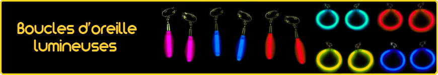 boucle oreille lumineuse fluo